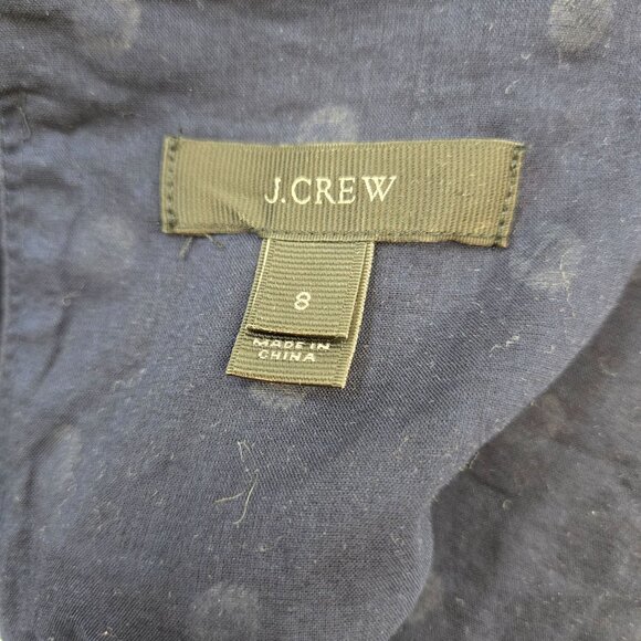 J. Crew Polka Dot Trim Shift Dress Size 8 - Picture 3 of 8